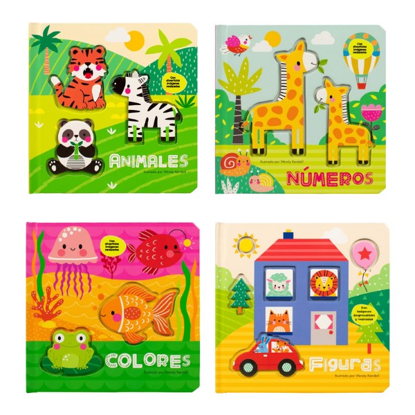 LIBROS ILUSTRACIONES TACTILES 4 TITULOS