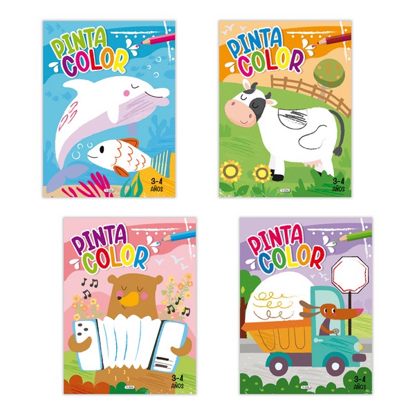PINTA COLOR DE 3 A 4 AÑOS 4 TITULOS