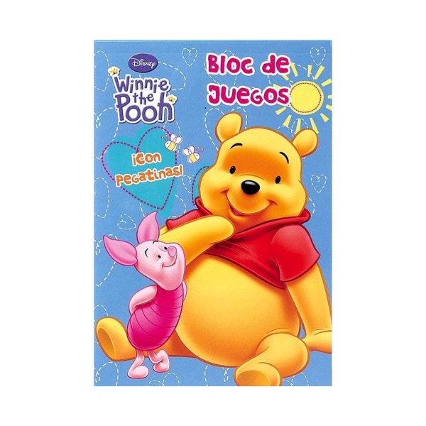 WINNIE THE POOH BLOC DE JUEGOS CON PEGATINAS CELESTE