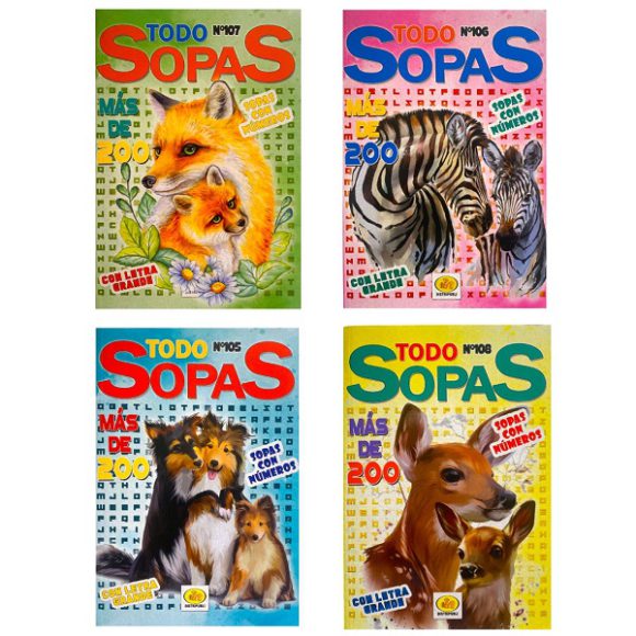 SOPAS DE LETRAS 164 PAG (4 TITULOS)
