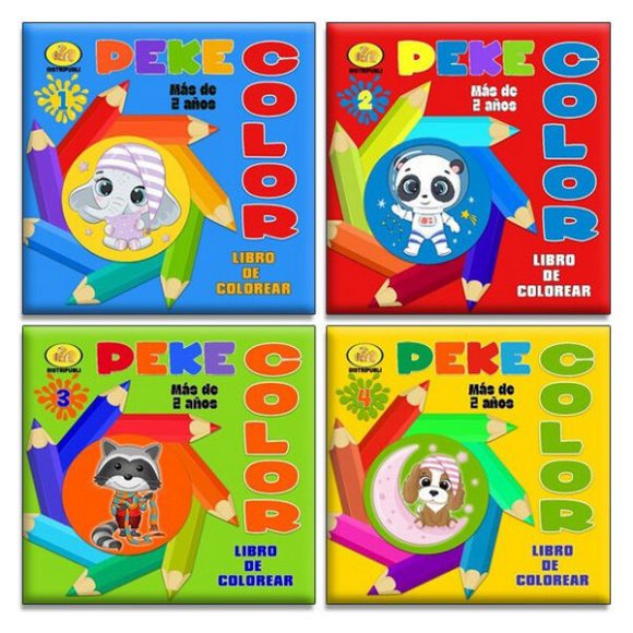 PEKE COLOR LIBRO DE COLOREAR 4 TITULOS