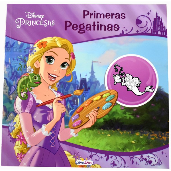 PRIMERAS PEGATINAS PRINCESAS MORADO