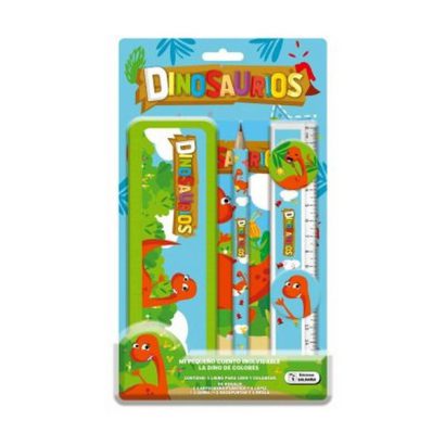 KIT DE COLOREAR DINOSAURIOS AZUL