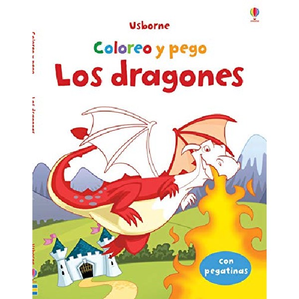 DRAGONES COLOREO Y PEGO