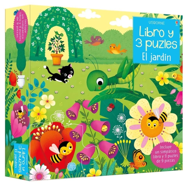 EL JARDIN INCLUYE LIBRO Y 3 PUZLES DE 9 PIEZAS CADA PUZLE
