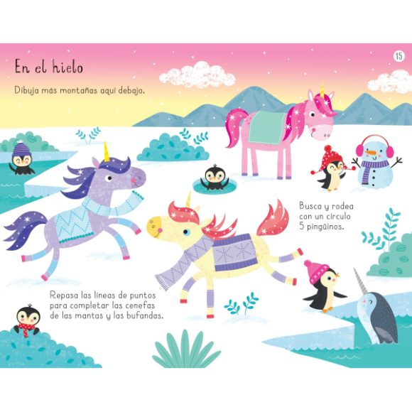 UNICORNIOS BLOC PARA JUGAR Y COLOREAR - Imagen 3