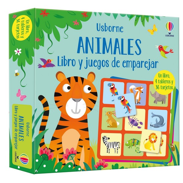 ANIMALES LIBRO Y JUEGOS DE EMPAREJAR ESTUCHE