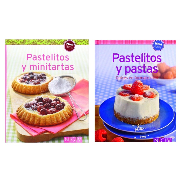 MINILIBROS DE COCINA PACKx2 (PASTELITOS Y MINITARTASVARIOS AUTORESPASTELITOS Y PASTAS)