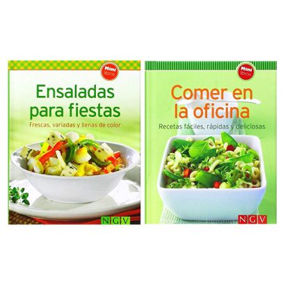 MINILIBROS DE COCINA PACKx2 (ENSALADA PARA FIESTASVARIOS AUTORESCOMER EN LA OFICINA)