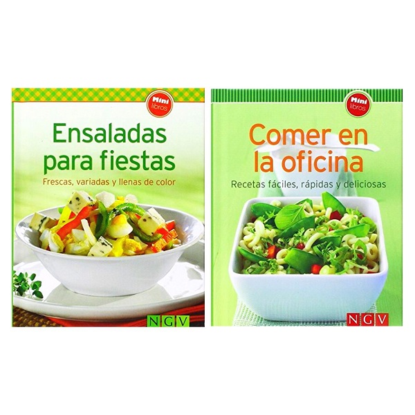 MINILIBROS DE COCINA PACKx2 (ENSALADA PARA FIESTASVARIOS AUTORESCOMER EN LA OFICINA)