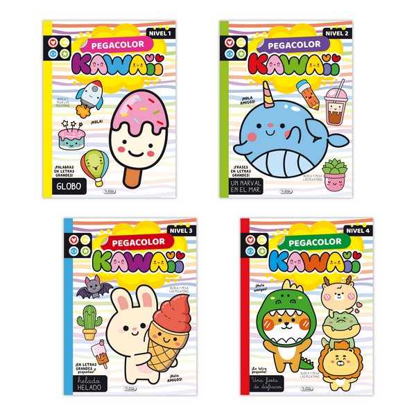 PEGACOLOR KAWAII 4 NIVELES