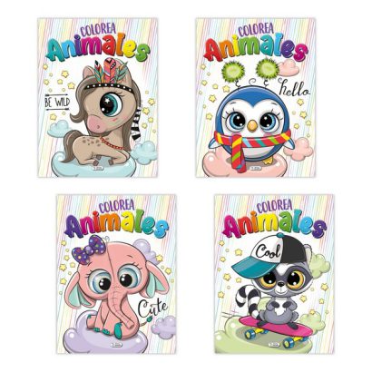 COLOREA ANIMALES GLITTER 4 TIT