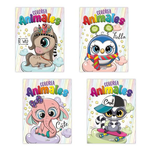 COLOREA ANIMALES GLITTER 4 TIT