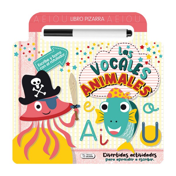 LIBRO PIZARRA VOCALES ANIMALES