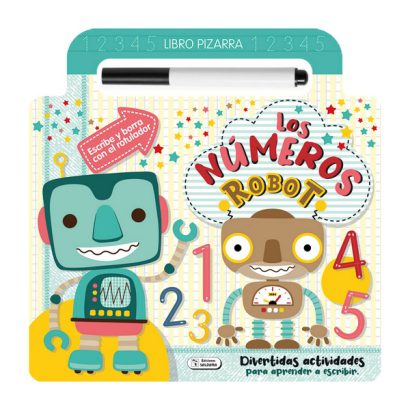 LIBRO PIZARRA NUMEROS ROBOT