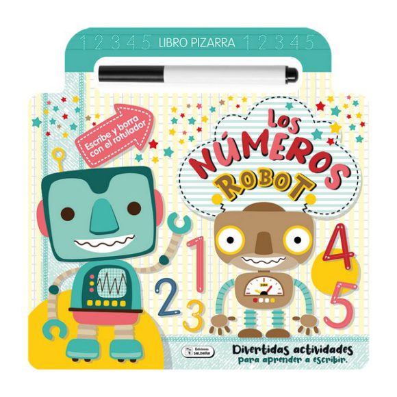 LIBRO PIZARRA NUMEROS ROBOT