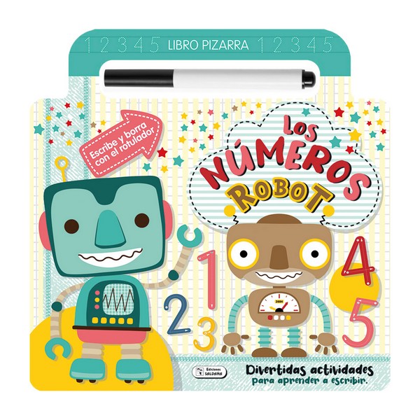 LIBRO PIZARRA NUMEROS ROBOT