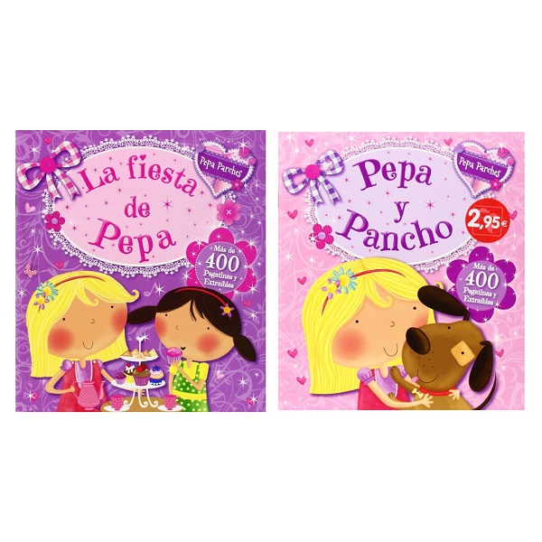 COLECCION PEPA PARCHES PACKx2 (PEPA Y PANCHO- FIESTA DE PEPA)