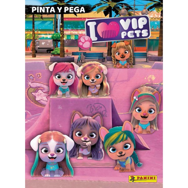 I LOVE VIP PETS PINTA Y PEGA LIBRO DE PEGATINAS