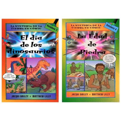 HISTORIA DE LA TIERRA EN COMIC PACKx2 (DIA DE LOS DINOS - EDAD DE PIEDRA)