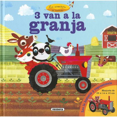3 VAN A LA GRANJA COL PANDA ZORRO Y BURRO