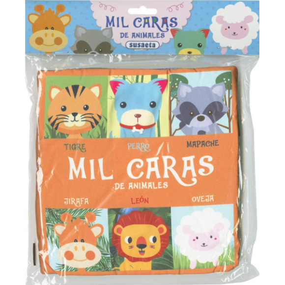MIL CARAS DE ANIMALES LIBRO DE TELA