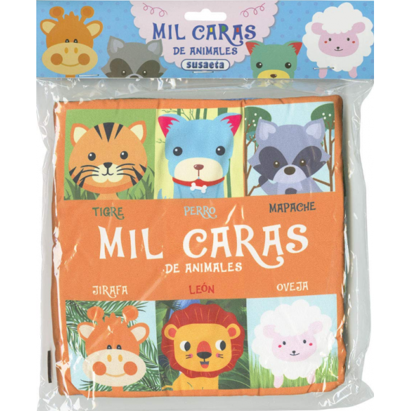 MIL CARAS DE ANIMALES LIBRO DE TELA