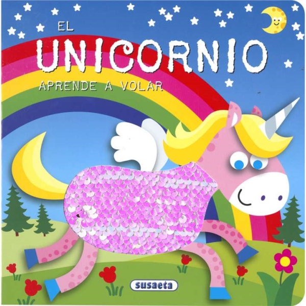 UNICORNIO APRENDE A VOLAR LENTEJUELAS