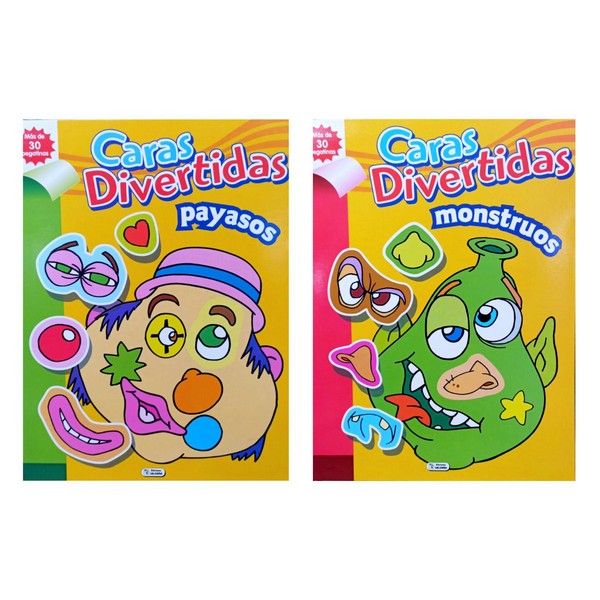 CARAS DIVERTIDAS PACKx2 (PAYASOS-MONSTRUOS)