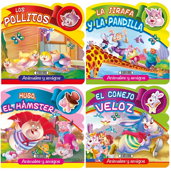 COLECCION ANIMALES Y AMIGOS 4 TITULOS