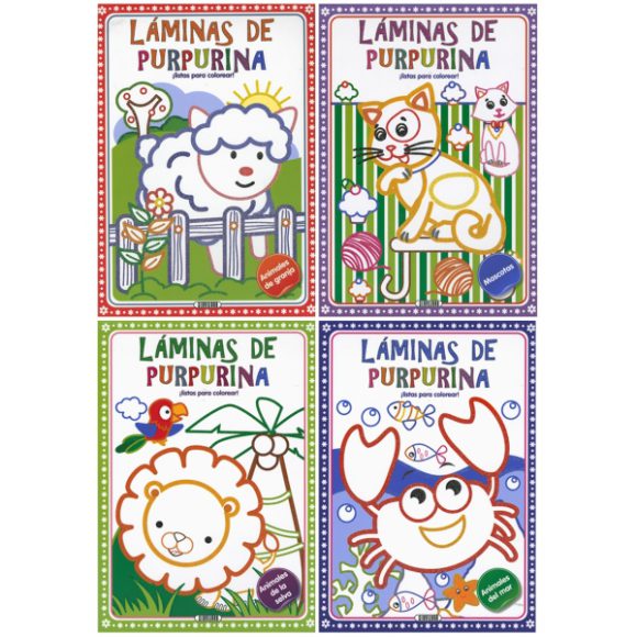 LAMINAS DE PURPURINA 4 TITULOS