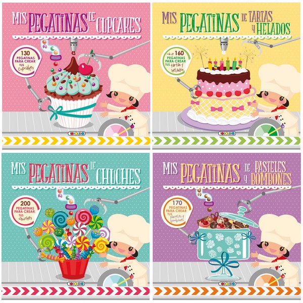 PEGATINAS DULCES (4 TITULOS)