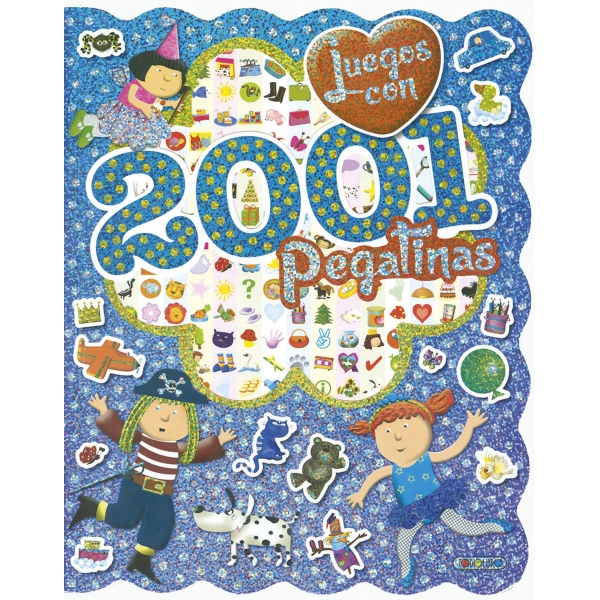 JUEGOS CON 2001 PEGATINAS AZUL
