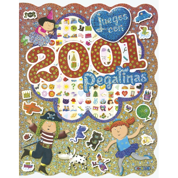 JUEGOS CON 2001 PEGATINAS ROJO