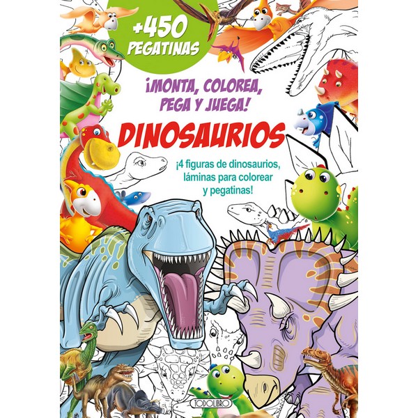 DINOSAURIOS (450 PEGATINAS) VERDE
