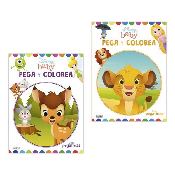 DISNEY BABY PEGA Y COLOREA PACKx2