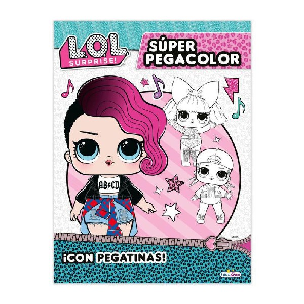 LOL SURPRISE SUPER PEGACOLOR CON PEGATINAS