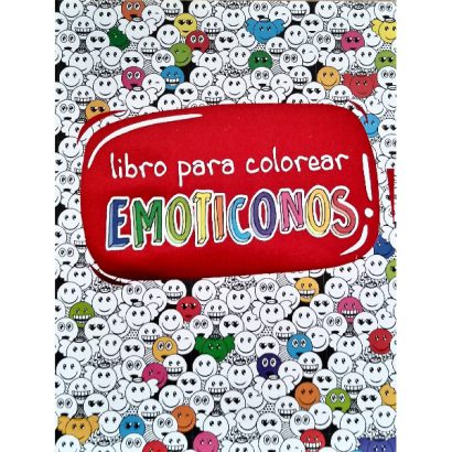 LIBRO PARA COLOREAR EMOTICONOS ROJO