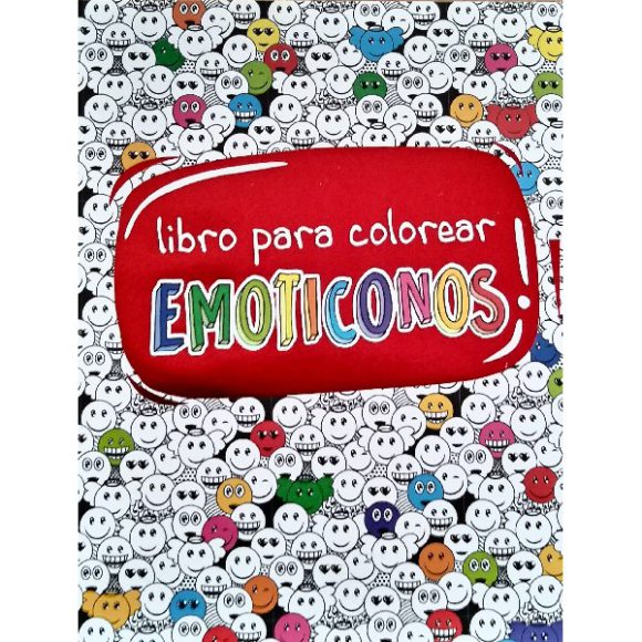 LIBRO PARA COLOREAR EMOTICONOS ROJO