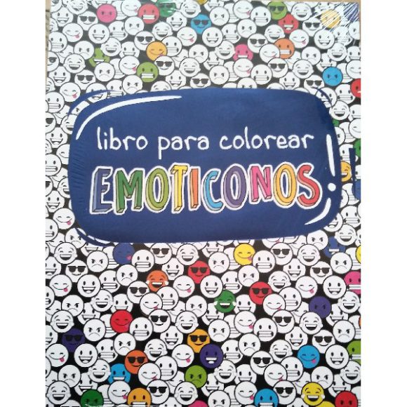 LIBRO PARA COLOREAR EMOTICONOS AZUL