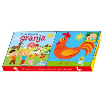 EXCURSION A LA GRANJA LIBRO CARTON CON PUZLES