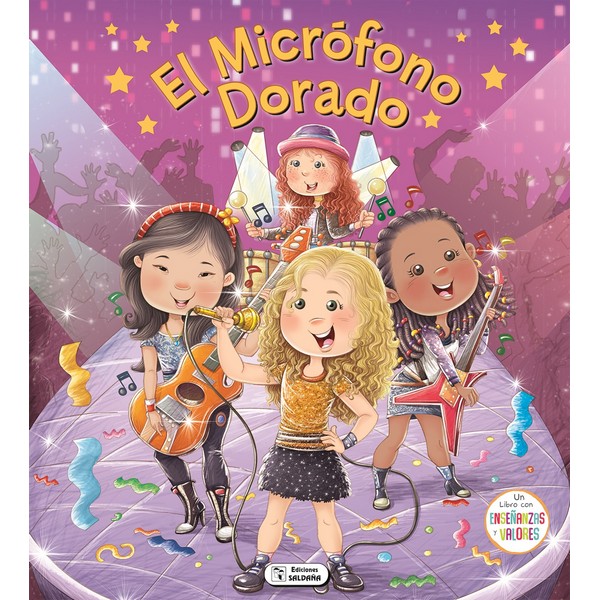 MICROFONO DORADO COL ENSEÑANZAS Y VIRTUDES