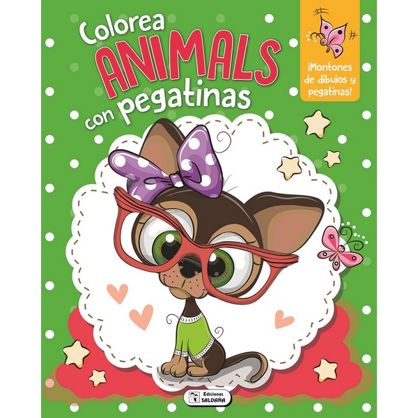COLOREA ANIMALS CON PEGATINAS PERRO