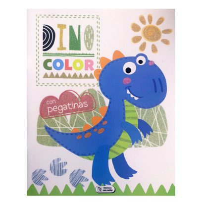 DINO COLOR CON PEGATINAS AZUL