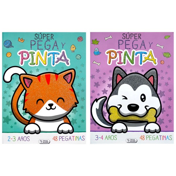 COLECCION SUPER PEGA Y PINTA 2 TIT
