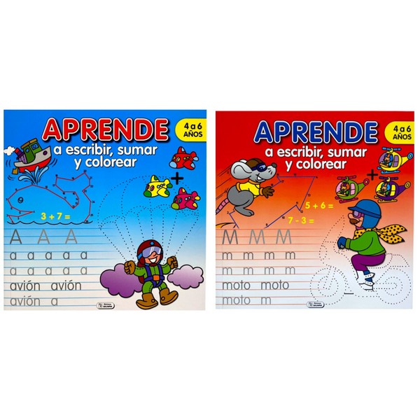 APRENDE A ESCRIBIR SUMAR Y COLOREAR 4 A 6 AÑOS 2 TIT