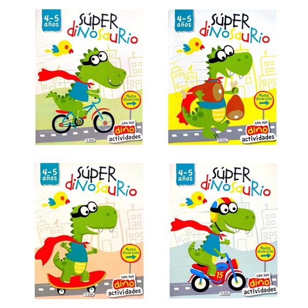 COLECCION SUPER DINOSAURIO 4 TITULOS