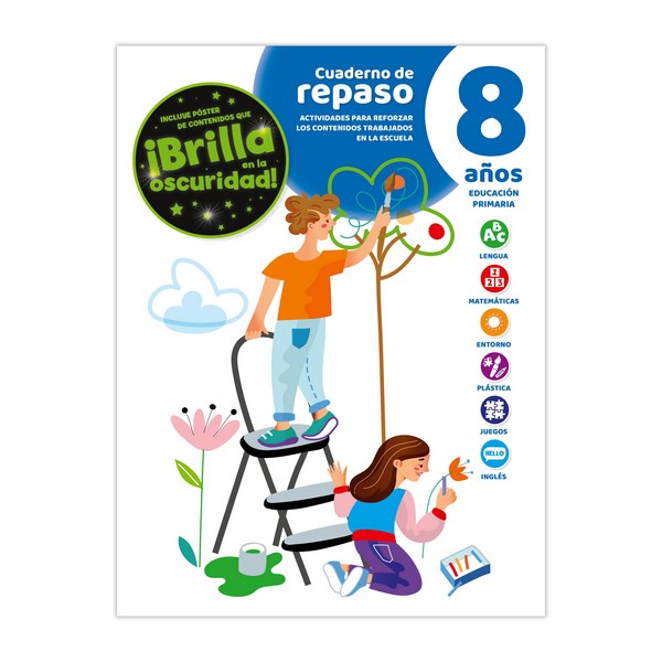 CUADERNO DE REPASO POSTER LUMINISCENTE 8 AÑOS
