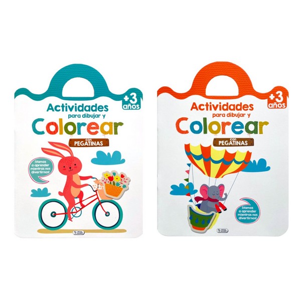 COLECCION PEGA ACTIVIDADES PARA DIBUJAR Y COLOREAR 2 TIT