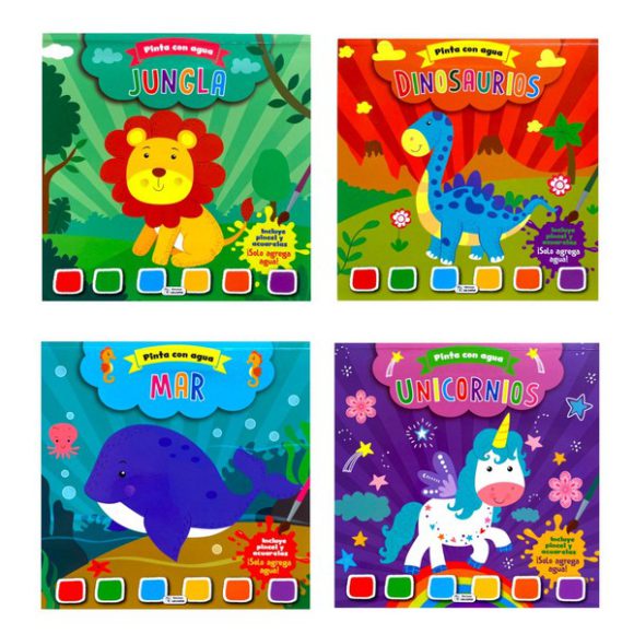COLECCION PINTA CON AGUA 4 TIT
